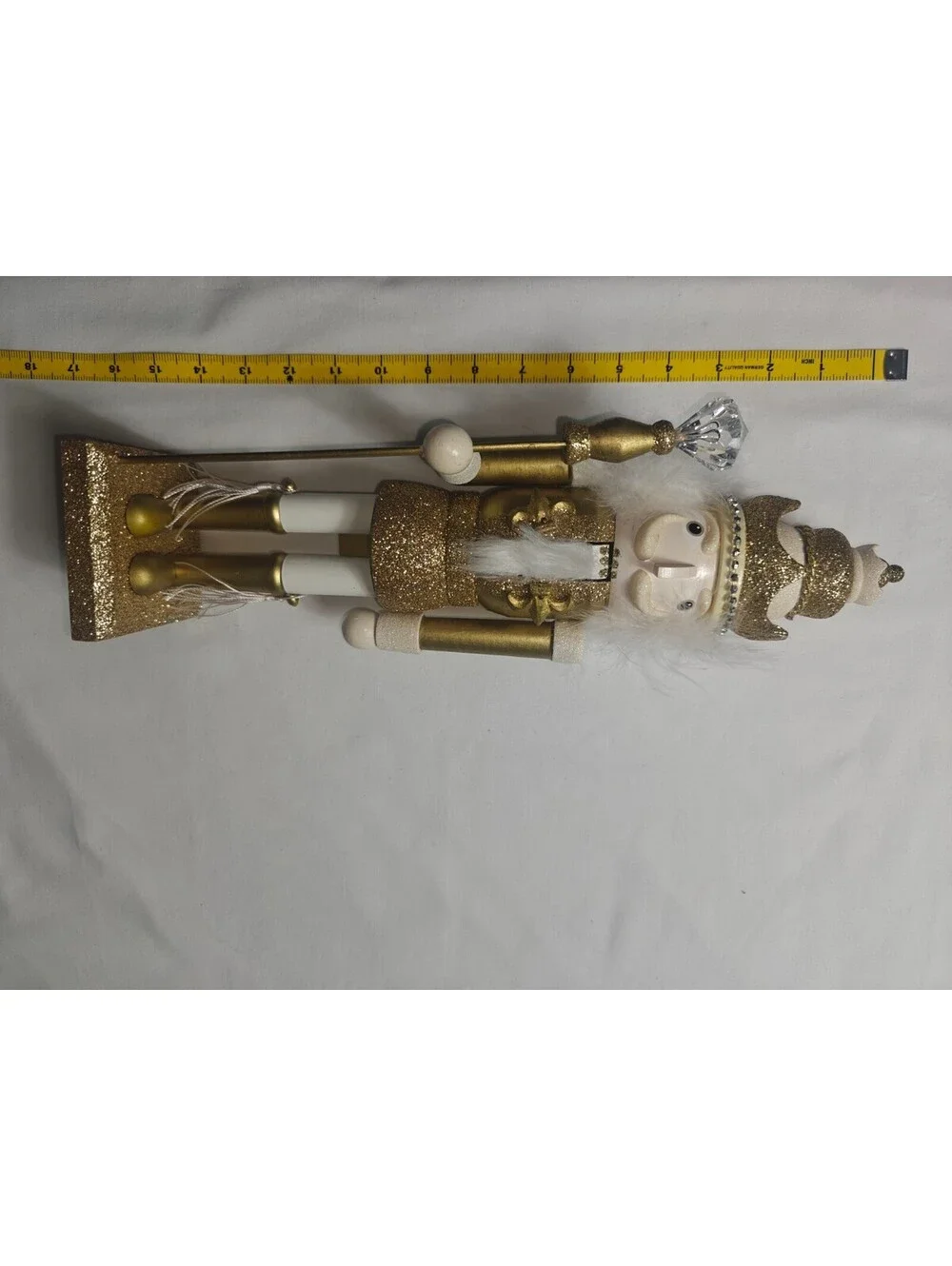 16-Inch Hollywood Platinum and Gold Glitter King Nutcracker 16-Inch,